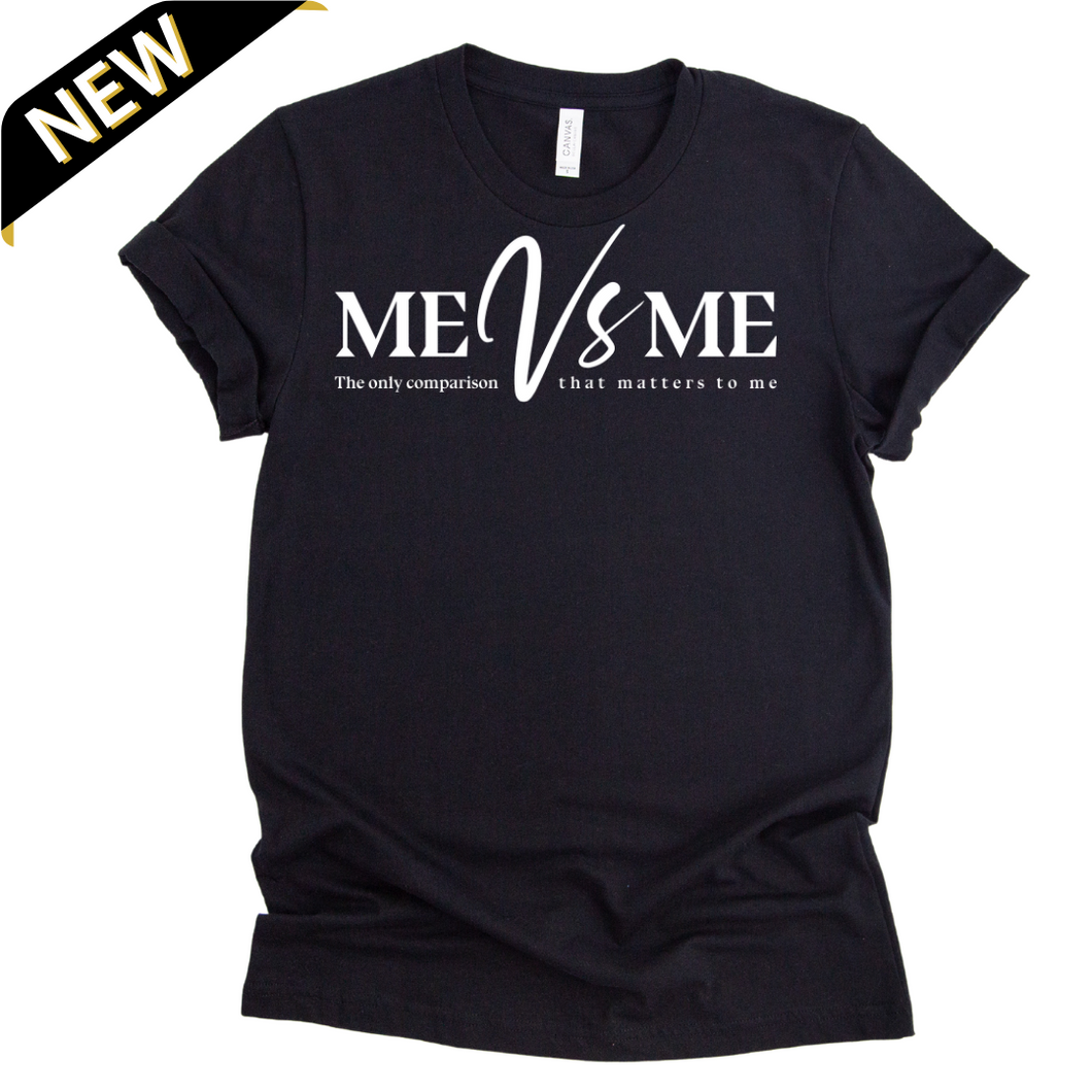 Me Vs Me Black T-Shirt