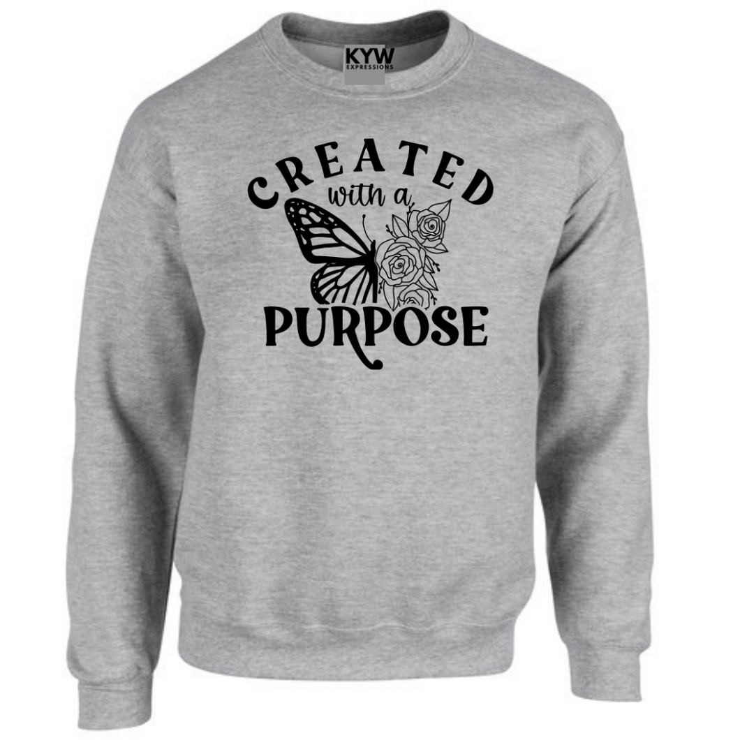 Created with a Purpose Butterfly Sweatshirt